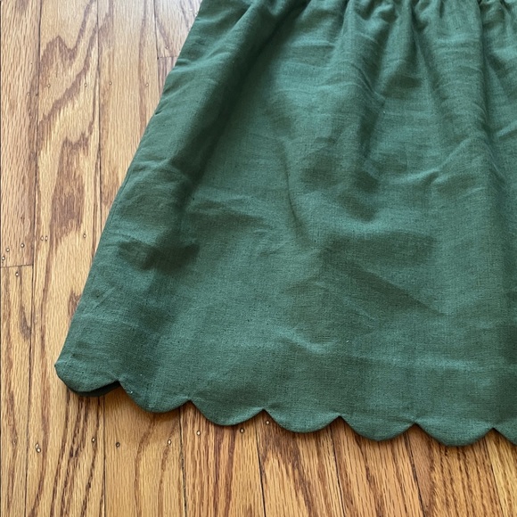 J.Crew Scalloped Hem Elastic Waist Skirt – Green – Size 8 - Picture 4 of 7